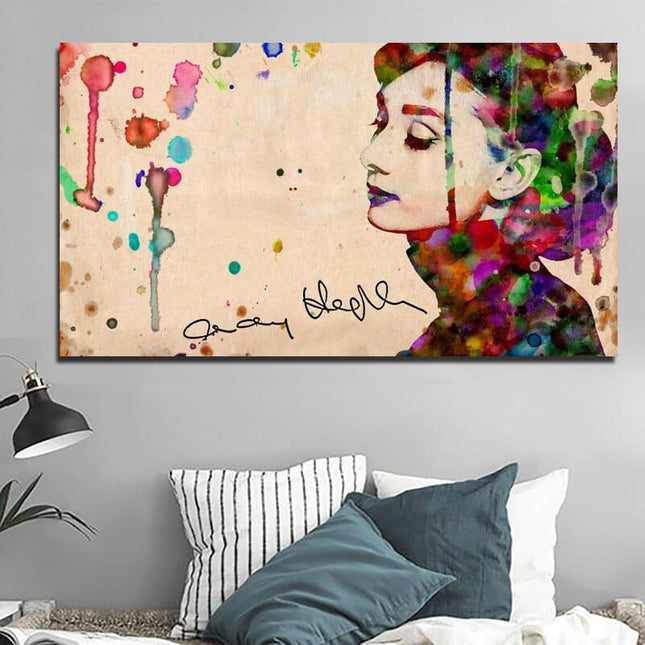 ChandelierDecor - Audrey Hepburn Canvas Wall Art: Captivating Masterpieces