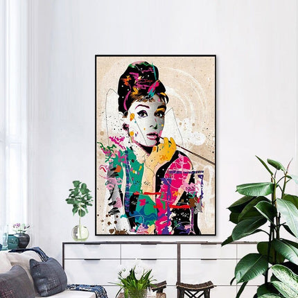 ChandelierDecor - Audrey Hepburn Canvas Wall Art: Captivating and Timeless