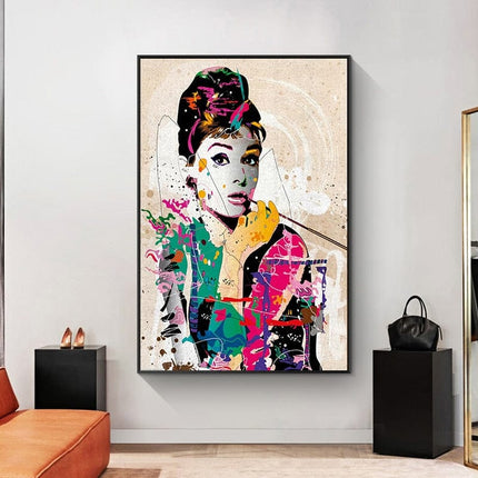ChandelierDecor - Audrey Hepburn Canvas Wall Art: Captivating and Timeless