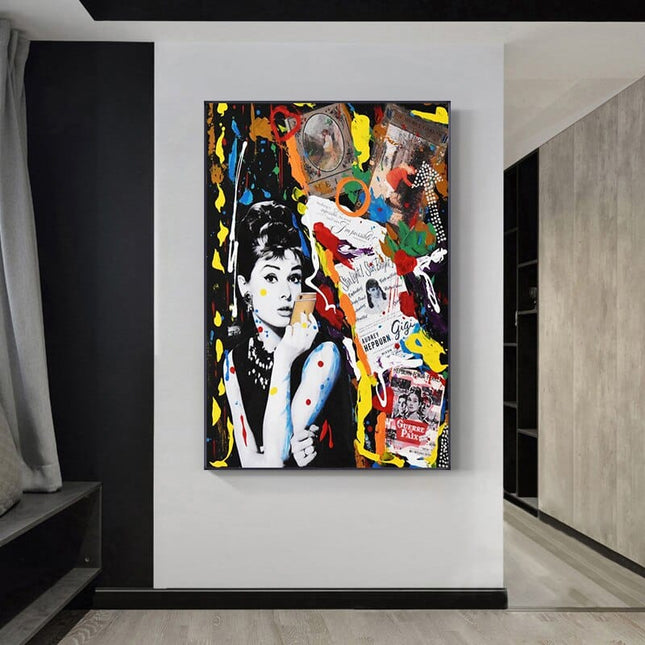 ChandelierDecor - Audrey Hepburn Canvas Wall Art: Classic Decor for Any Space