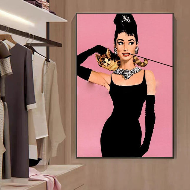 ChandelierDecor - Audrey Hepburn Canvas Wall Art: Elegant & Timeless