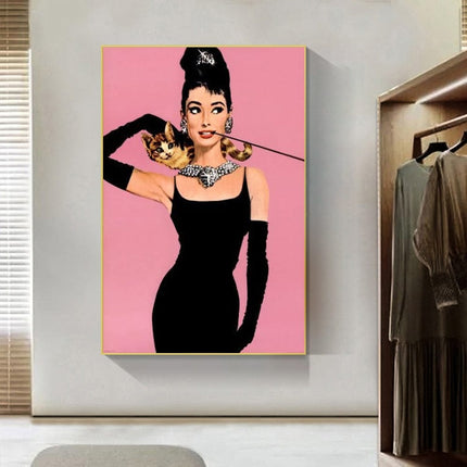 ChandelierDecor - Audrey Hepburn Canvas Wall Art: Elegant & Timeless
