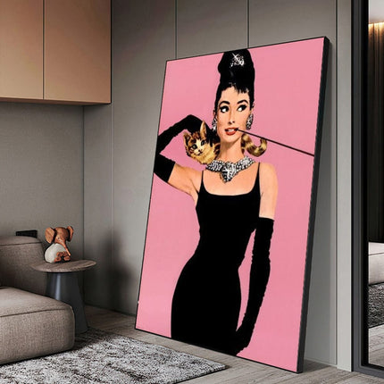 ChandelierDecor - Audrey Hepburn Canvas Wall Art: Elegant & Timeless