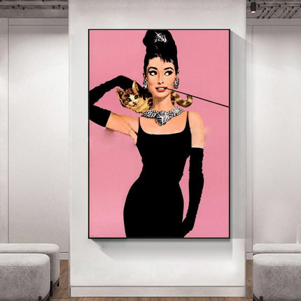 ChandelierDecor - Audrey Hepburn Canvas Wall Art: Elegant & Timeless