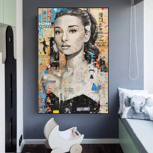 ChandelierDecor - Audrey Hepburn Canvas Wall Art: Elevate Your Space