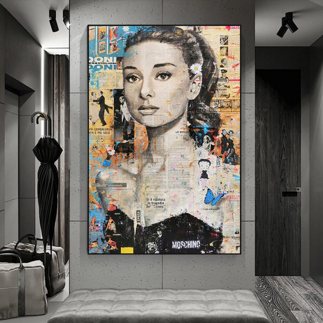 ChandelierDecor - Audrey Hepburn Canvas Wall Art: Elevate Your Space