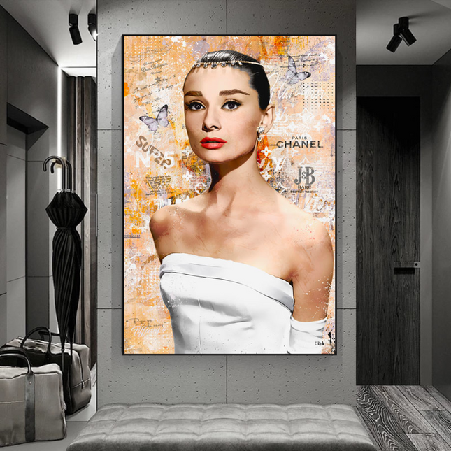 ChandelierDecor - Audrey Hepburn Canvas Wall Art - Exquisite & Timeless