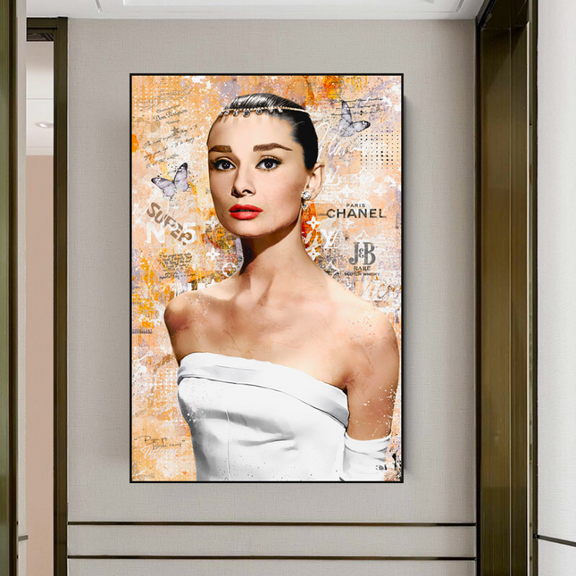 ChandelierDecor - Audrey Hepburn Canvas Wall Art - Exquisite & Timeless