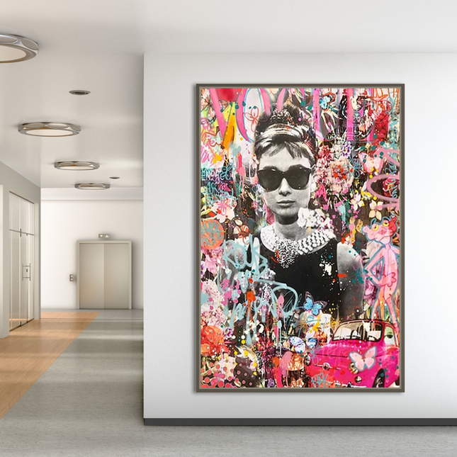 ChandelierDecor - Audrey Hepburn Canvas Wall Art - Exquisite and Timeless