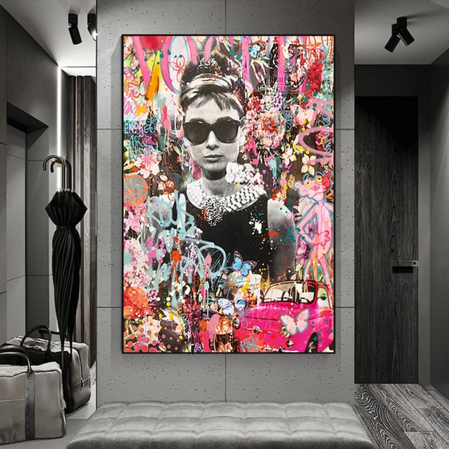 ChandelierDecor - Audrey Hepburn Canvas Wall Art - Exquisite and Timeless