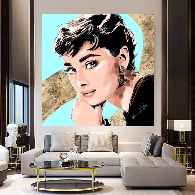 ChandelierDecor - Audrey Hepburn Canvas Wall Art - Hollywood Style Home Decor
