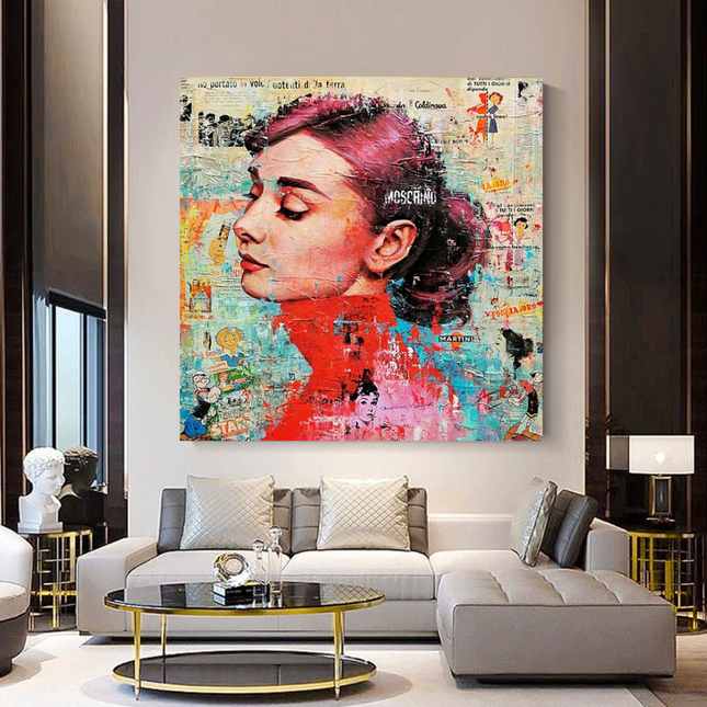 ChandelierDecor - Audrey Hepburn Canvas Wall Art: Unique and Captivating