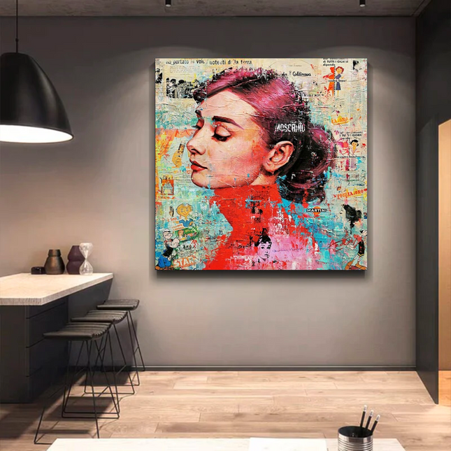 ChandelierDecor - Audrey Hepburn Canvas Wall Art: Unique and Captivating
