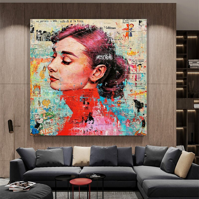 ChandelierDecor - Audrey Hepburn Canvas Wall Art: Unique and Captivating
