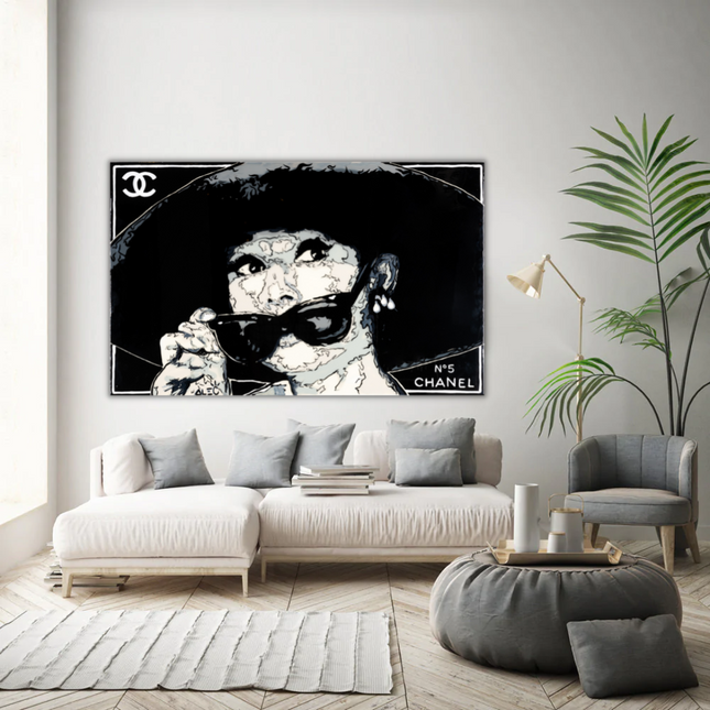 ChandelierDecor - Audrey Hepburn Chanel ‚Äì Alec Canvas Wall Art