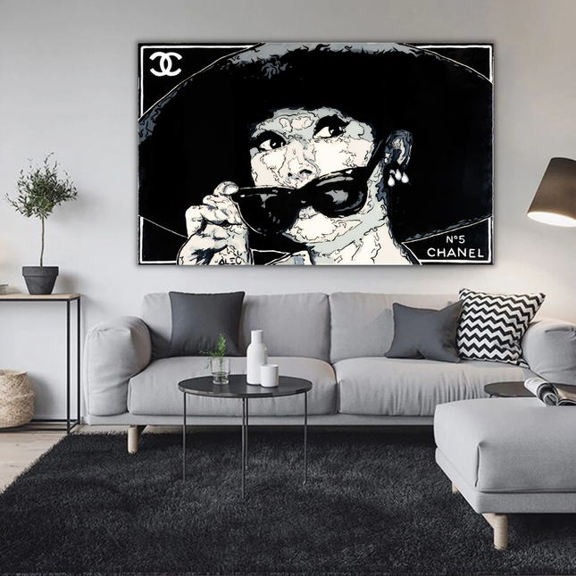 ChandelierDecor - Audrey Hepburn Chanel ‚Äì Alec Canvas Wall Art