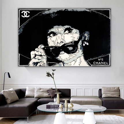 ChandelierDecor - Audrey Hepburn Chanel ‚Äì Alec Canvas Wall Art