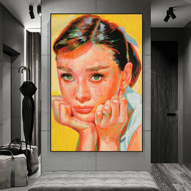 ChandelierDecor - Audrey Hepburn Vintage Canvas Wall Art