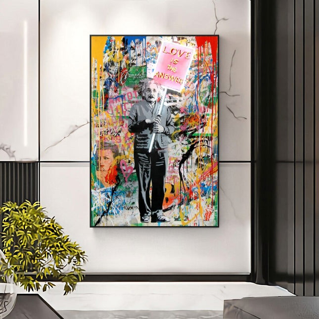 ChandelierDecor - Banksy Abstract Portrait Canvas Art Prints for Home Decor