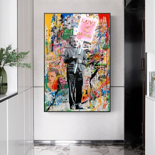 ChandelierDecor - Banksy Abstract Portrait Canvas Art Prints for Home Decor