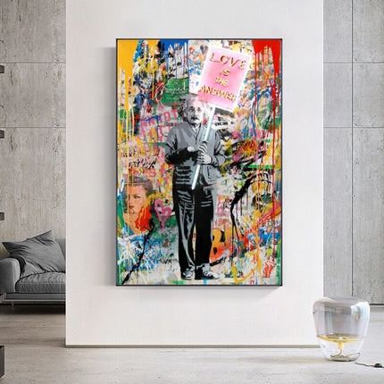 ChandelierDecor - Banksy Abstract Portrait Canvas Art Prints for Home Decor
