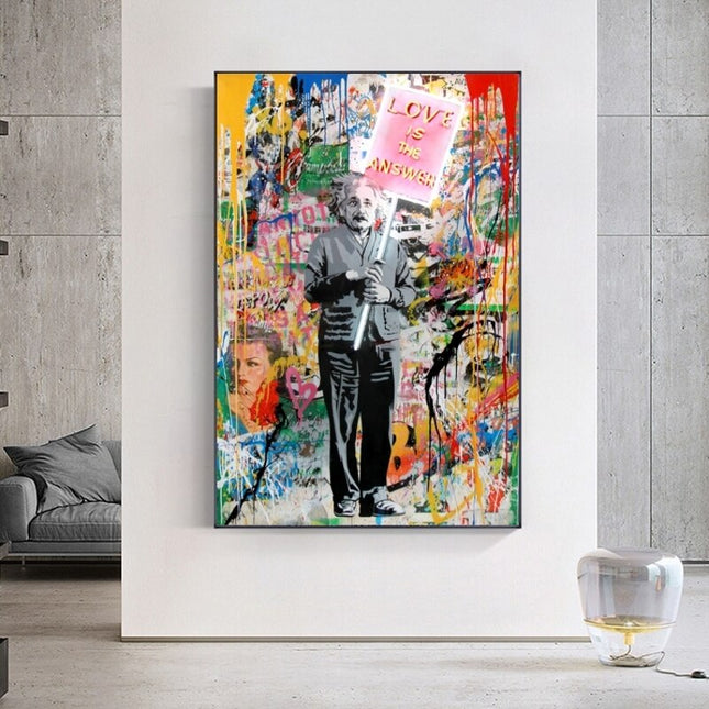 ChandelierDecor - Banksy Abstract Portrait Canvas Art Prints for Home Decor