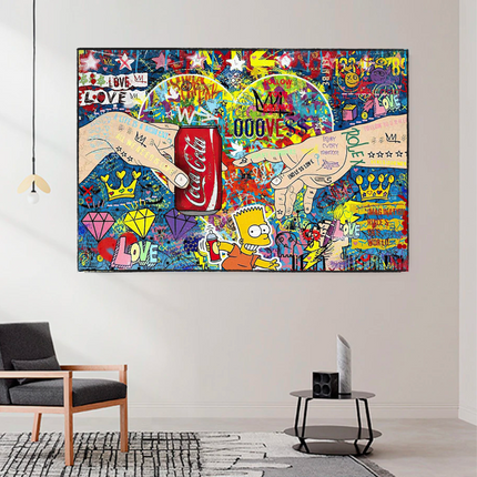 ChandelierDecor - Banksy All we need is Love Canvas Wall Art