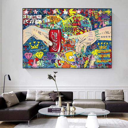 ChandelierDecor - Banksy All we need is Love Canvas Wall Art