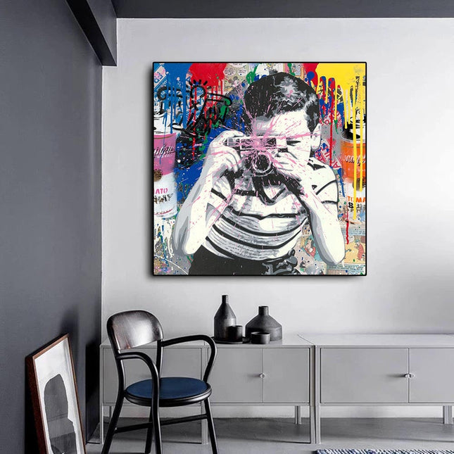 ChandelierDecor - Banksy Artwork Dream Big Dreams Canvas Wall Art