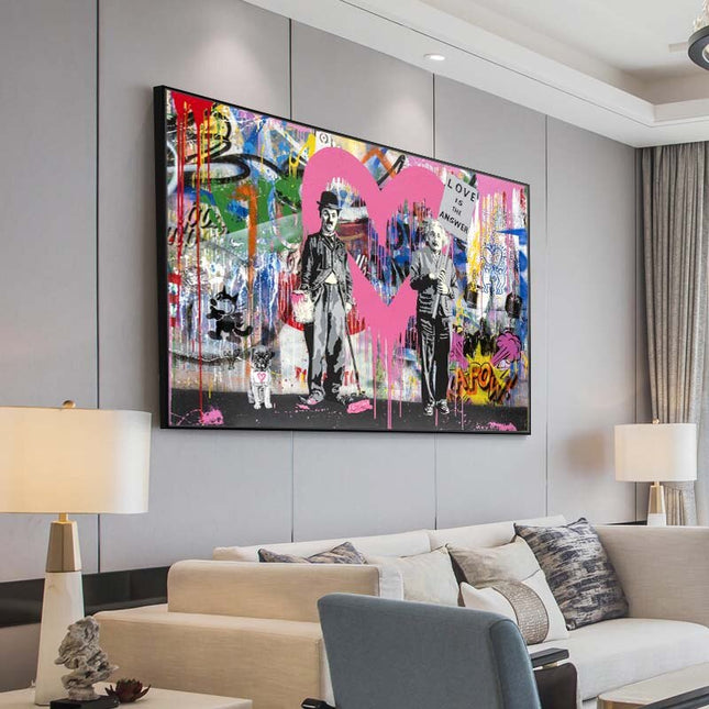 ChandelierDecor - Banksy Artwork Love Is Answer Canvas Wall Art