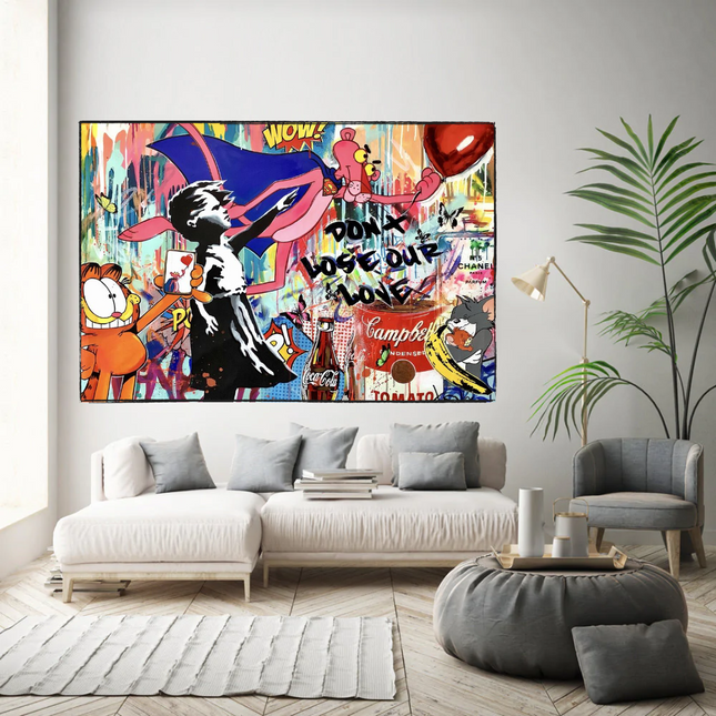 ChandelierDecor - Banksy Don't Loose your Love Canvas Wall Art