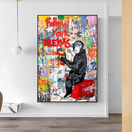 ChandelierDecor - Banksy Follow Your Dreams Canvas Wall Art