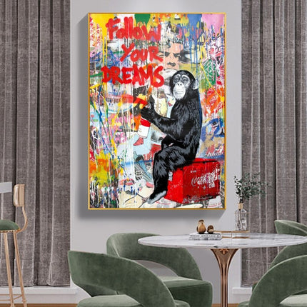 ChandelierDecor - Banksy Follow Your Dreams Canvas Wall Art