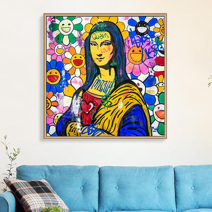 ChandelierDecor - Banksy Graffiti Mona Lisa Canvas Wall Art