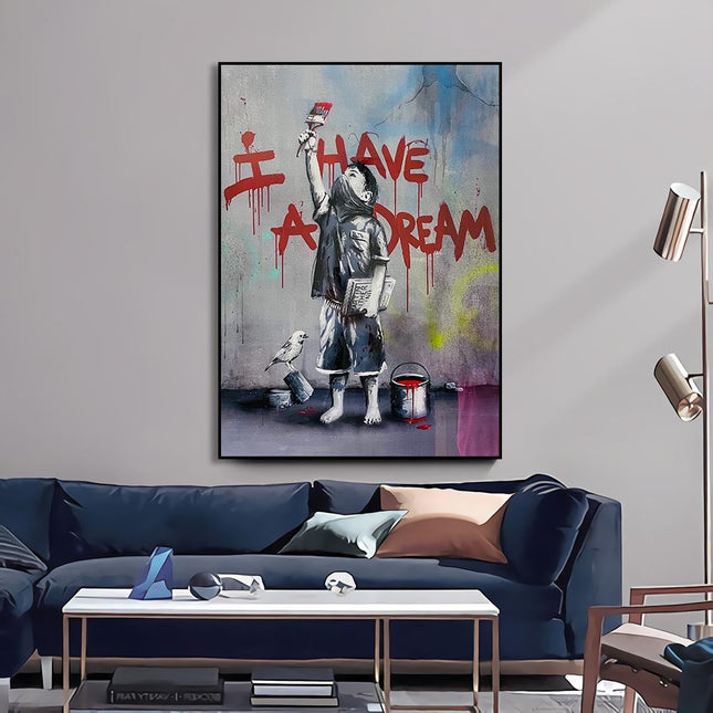 ChandelierDecor - Banksy I have a Dream Canvas Wall Art