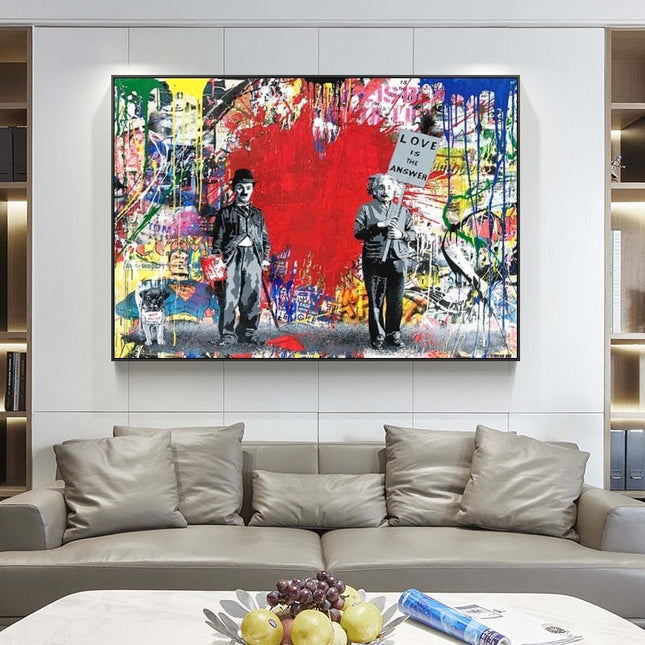 ChandelierDecor - Banksy Love is Answer Canvas Wall Art