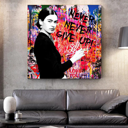 ChandelierDecor - Banksy Never Give Up Canvas Wall Art