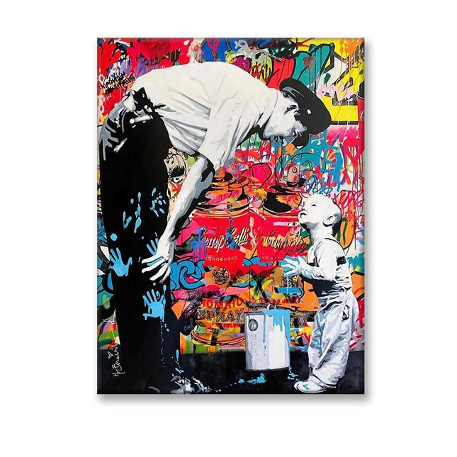 ChandelierDecor - Banksy and Boy Canvas Wall Art