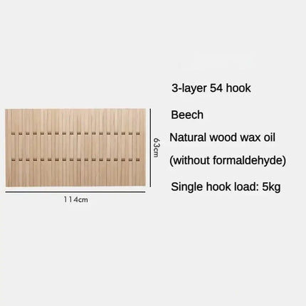 ChandelierDecor - Beech Wood Piano Wall Hanging Coats Organiser