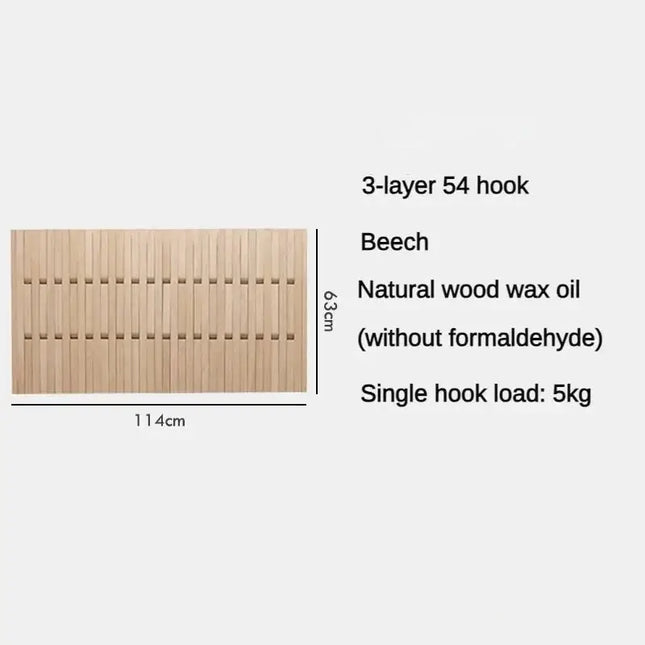 ChandelierDecor - Beech Wood Piano Wall Hanging Coats Organiser