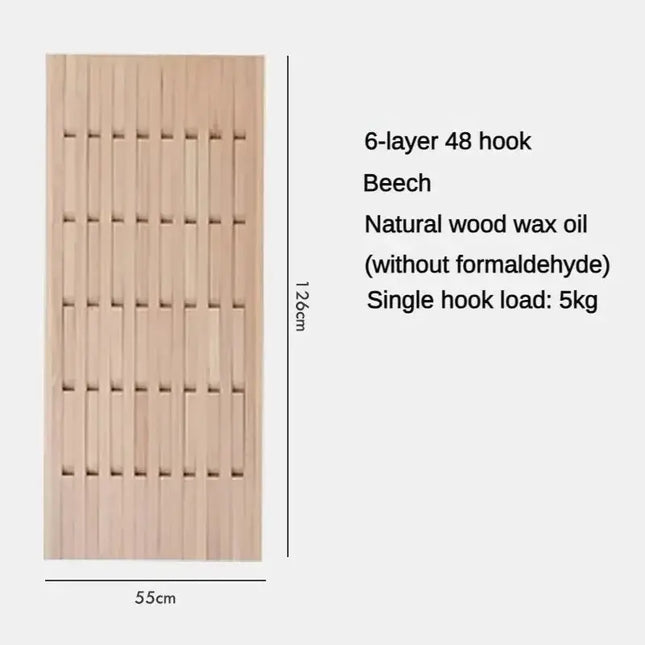 ChandelierDecor - Beech Wood Piano Wall Hanging Coats Organiser