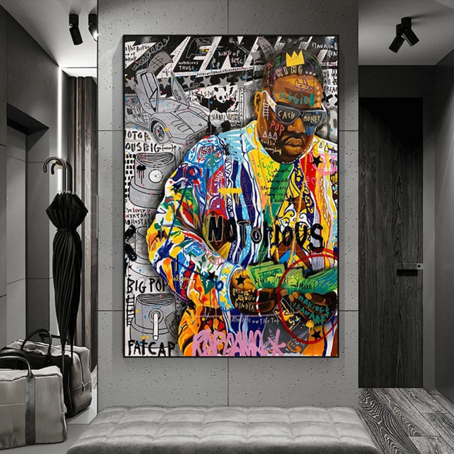 ChandelierDecor - Biggie Smalls Famous Singer Canvas Wall Art For Living Room Home Decor