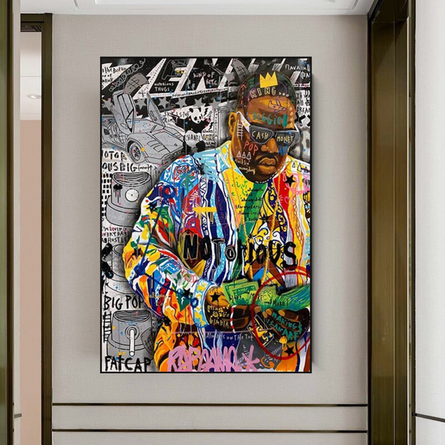 ChandelierDecor - Biggie Smalls Famous Singer Canvas Wall Art For Living Room Home Decor