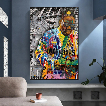 ChandelierDecor - Biggie Smalls Famous Singer Canvas Wall Art For Living Room Home Decor