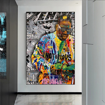 ChandelierDecor - Biggie Smalls Famous Singer Canvas Wall Art For Living Room Home Decor