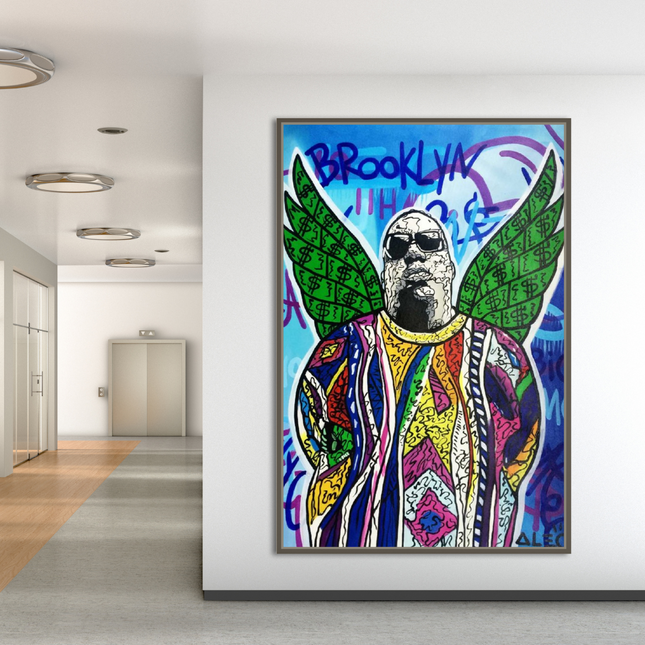 ChandelierDecor - Biggie Smalls Singer by Alec Canvas Wall Art