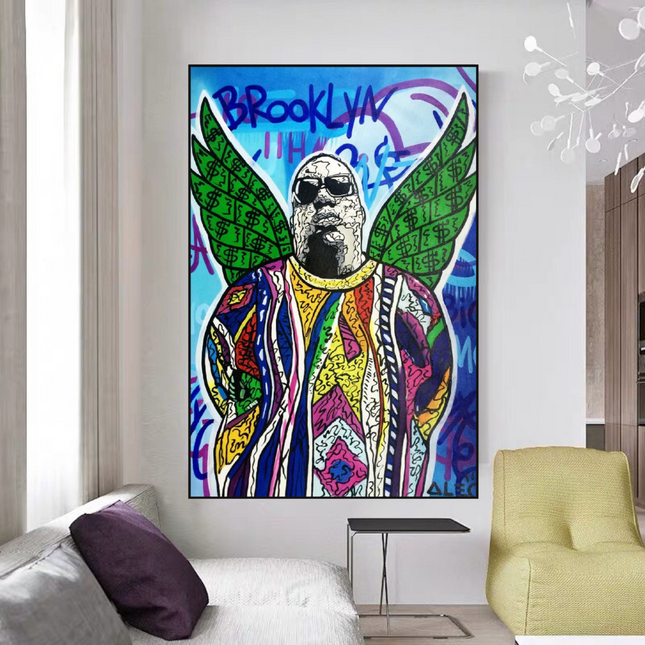 ChandelierDecor - Biggie Smalls Singer by Alec Canvas Wall Art