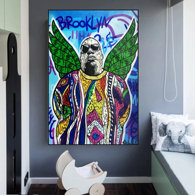 ChandelierDecor - Biggie Smalls Singer by Alec Canvas Wall Art