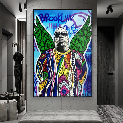 ChandelierDecor - Biggie Smalls Singer by Alec Canvas Wall Art