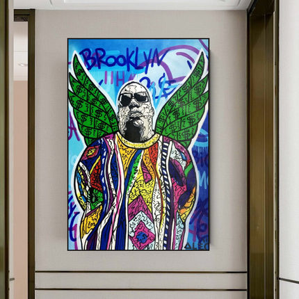 ChandelierDecor - Biggie Smalls Singer by Alec Canvas Wall Art